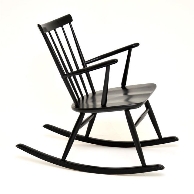 Mid-Century Modern Swedish Rocking Chair by Roland Rainer for Hagafors, 1960s For Sale - Image 3 of 13