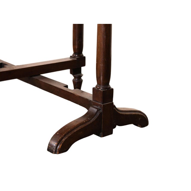 Late 19th Century Antique Vendage Brass Banded Table For Sale - Image 5 of 5