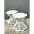 Vintage White Stick Rattan Hourglass Tables - A Pair For Sale - Image 11 of 12