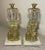 Metal Pair of Antique Ornate Figural Brass Marble Crystal Girandole Candle Holders For Sale - Image 7 of 14