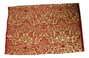 Gold Hand Printed Silk Italian Ardecora Velvet