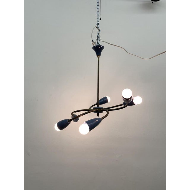 Mid-Century Modern Spider Ceiling Lamp, 1950s For Sale - Image 11 of 18