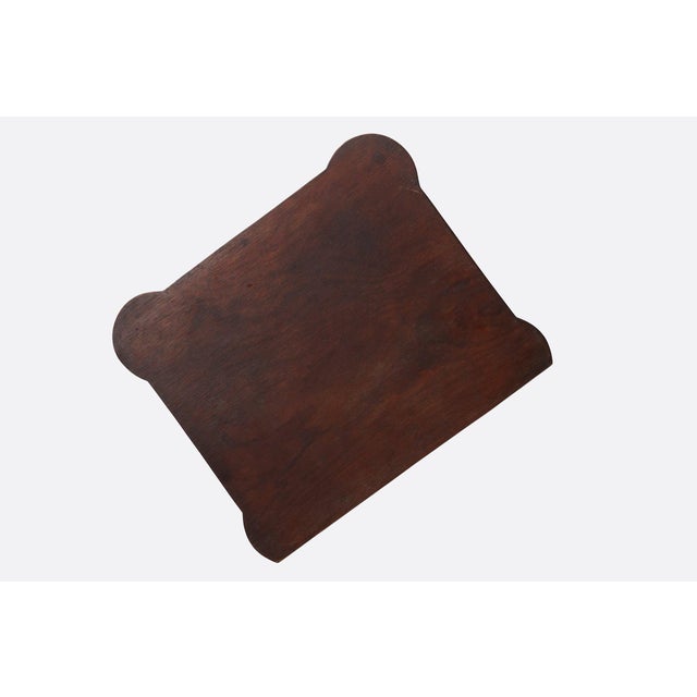 Art Deco Sculptural Nightstand in Dark-Stained Wood, Belgium, 1930s For Sale - Image 10 of 13