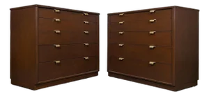 Mid Century Chest by Edward Wormley for Drexel Precedent Bachelor Chests/Dressers, A Pair