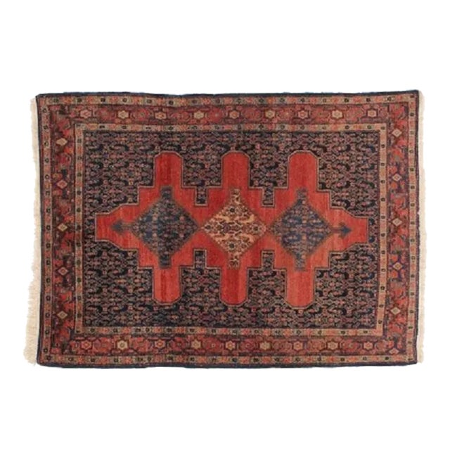 1970's Persian Senneh Rug , 5'3" X 3'10" For Sale