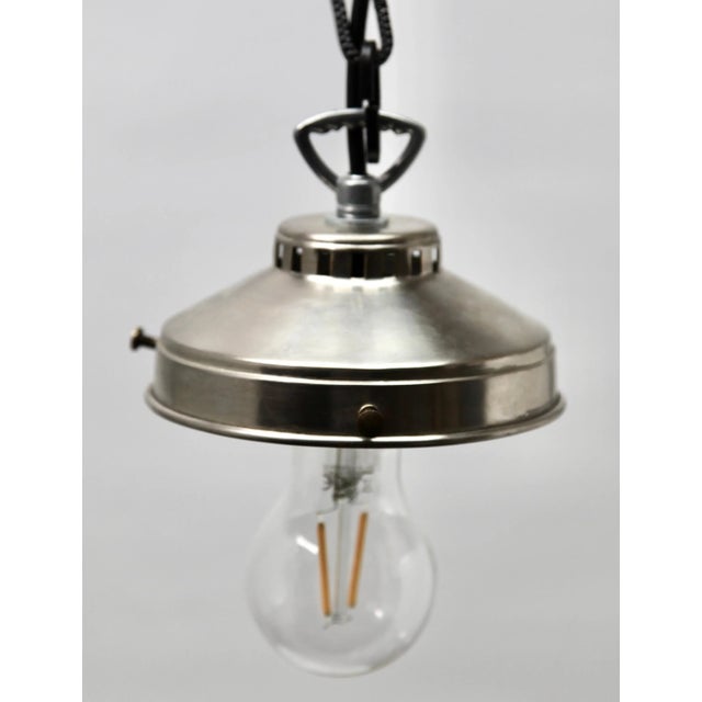 Cream Dutch Pendant Lamp with Opaline Shade, 1930s For Sale - Image 8 of 11