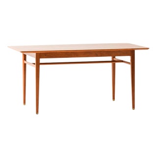 Scandinavian Modern Desk in Brass and Teak attributed to Axel Larsson, 1959 For Sale