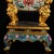 Late 20th Century Pair of Gilt Bronze Cloisonné Enamel Incense Burners With Stands For Sale - Image 9 of 10