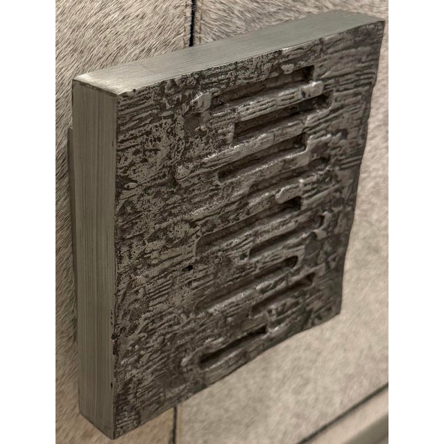 Studio a Home by Global Views “Metro” Nightstand in Gray Hair-on-Hide. For Sale - Image 11 of 12