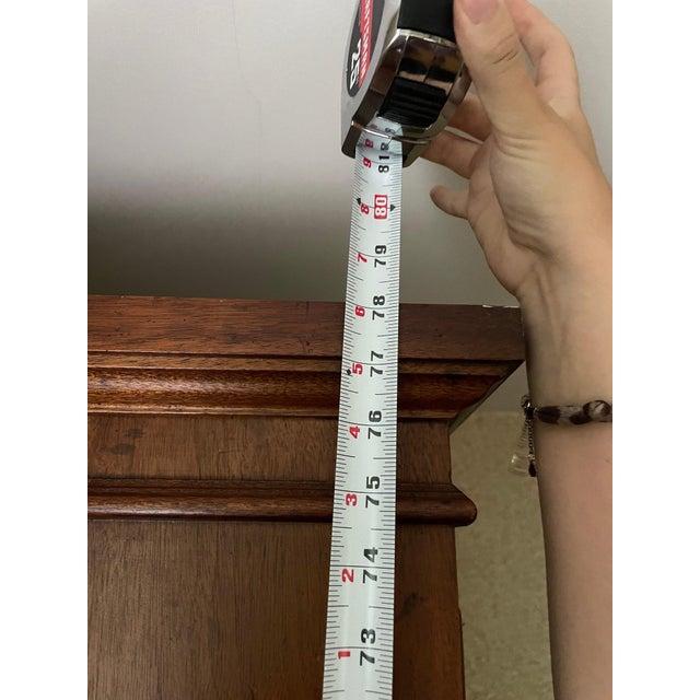 Wood Late 20th Century Drexel Heritage Solid Wood Two-Door Armoire With Interior Drawers For Sale - Image 7 of 18