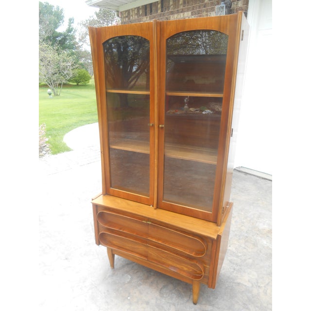 1960s Danish Modern One Piece Credenza China Cabinet Chairish