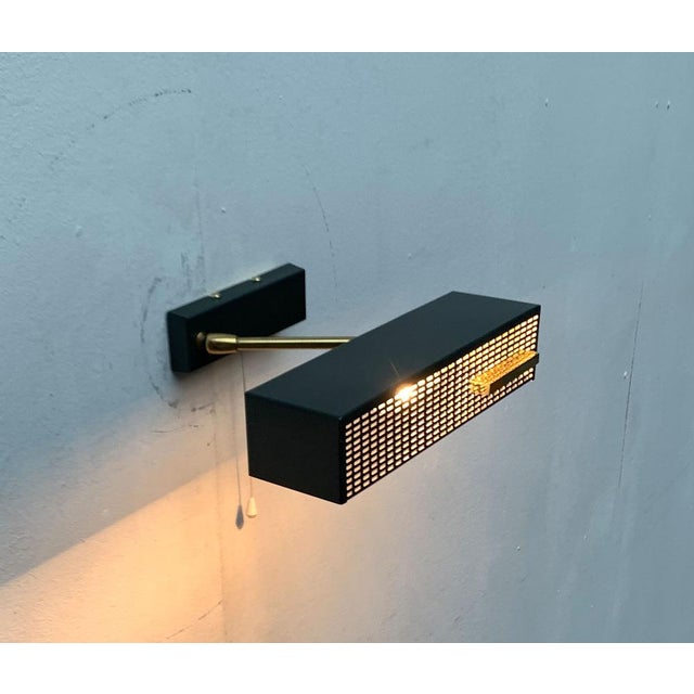 Mid-Century German Minimalist Perforated Wall Lamp, 1960s For Sale - Image 15 of 18