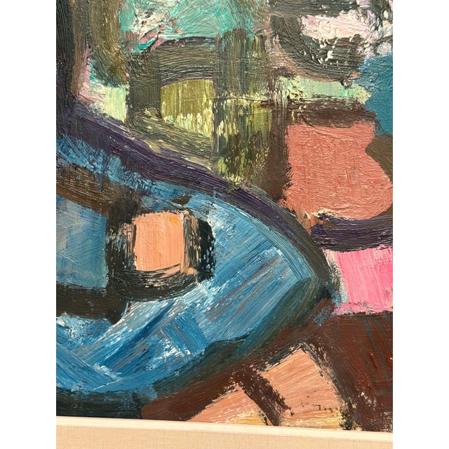 Gösta Falck, Figure and Bottle, 1960s, Oil on Canvas, Framed For Sale - Image 9 of 18