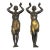 Mid 20th Century 29.5" Tall Art Deco Classical Bronze Maidens Statues Sculptures - Set of 2 For Sale
