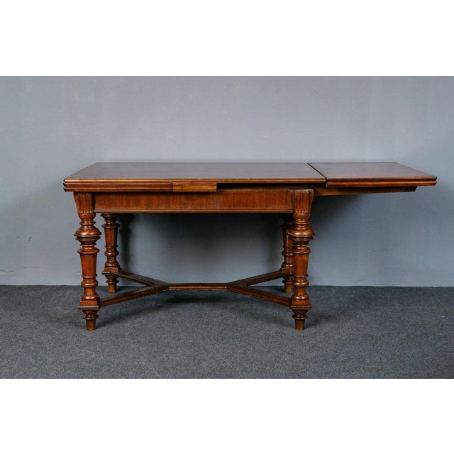 Vintage Wood Dining Table, Late 1800s For Sale - Image 9 of 18