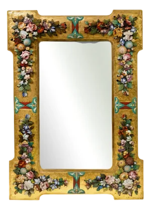 Antique Venetian Micromosaic Mirror with Giltwood Frame, 1880