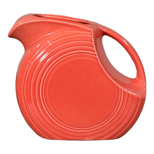 Vintage Fiesta Ware Disc Pitcher in Red Persimmon Glaze by Homer Laughlin