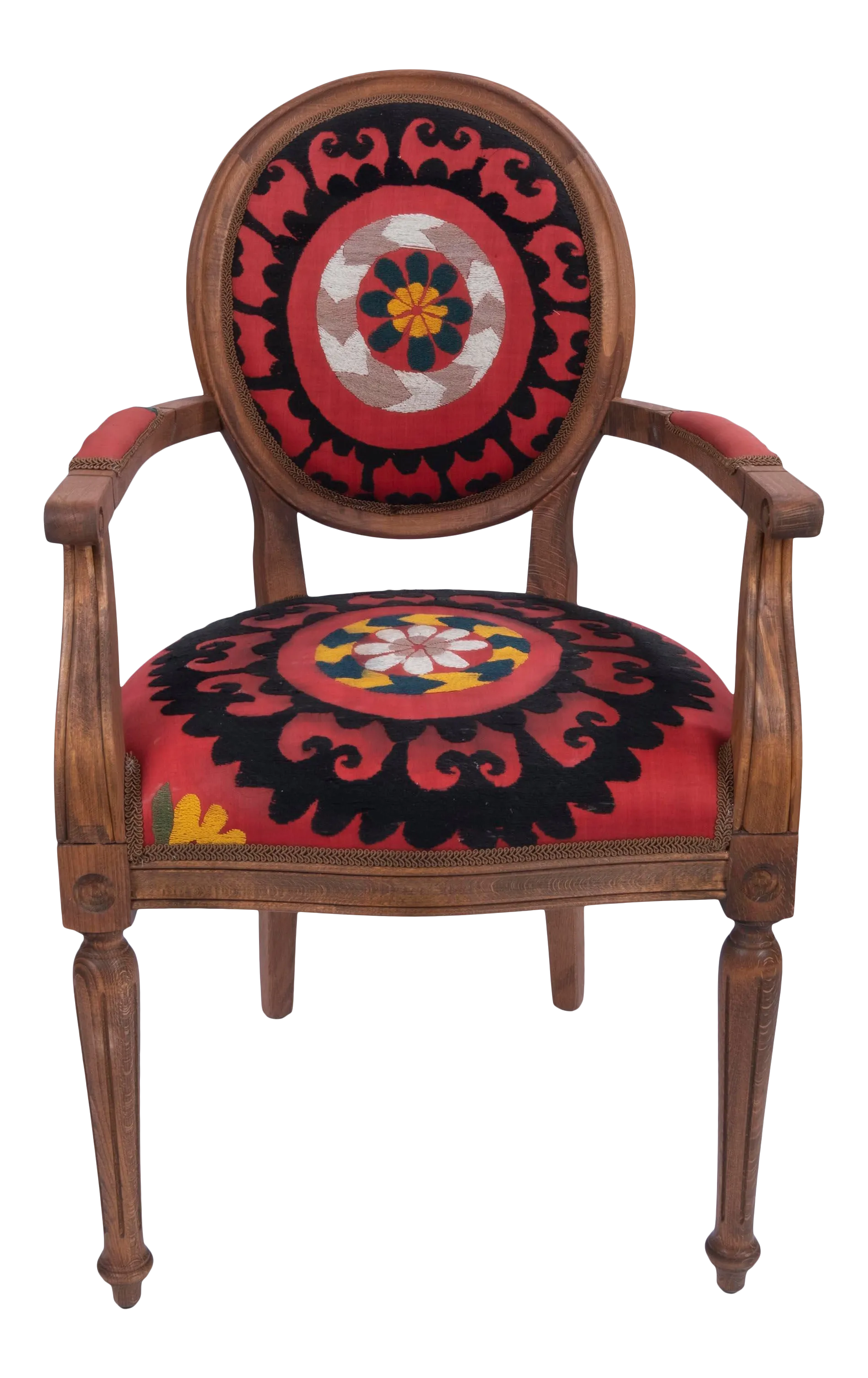 The Enchanting Suzani Armchair: A Tapestry of Beauty and Comfort