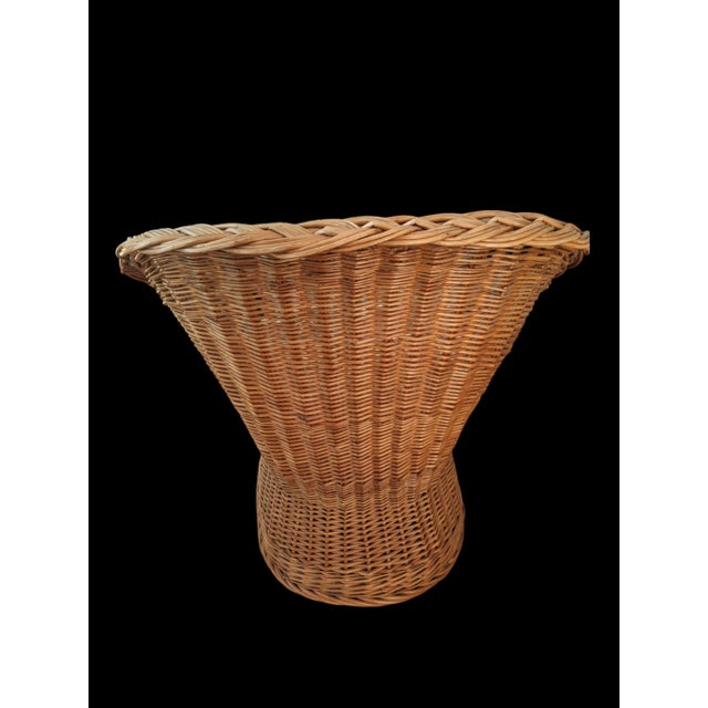 Vintage Coastal Braided Rattan Chair For Sale - Image 12 of 12