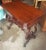 19th Century Victorian Rococo Style Carved Mahogany Rolling Sewing Table For Sale - Image 10 of 11