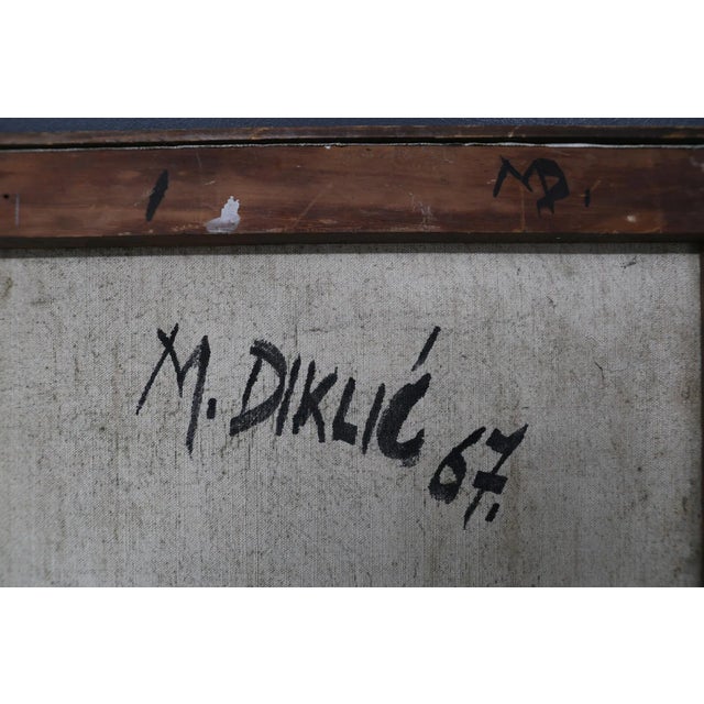 1960s M. Diklic, Abstract Composition, 1967, Painting on Canvas For Sale - Image 5 of 8