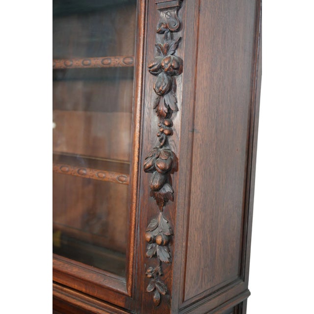 Brown Late 19th Century Large Superb Quality French Antique Heavily Carved Oak Hunt Board For Sale - Image 8 of 8