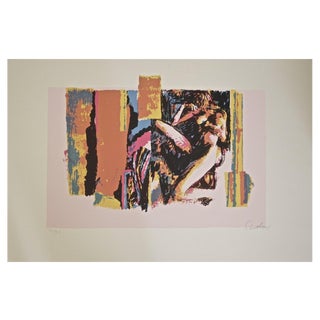 Nicola Simbari, Nude Lying Model, Screen Print, 1976 For Sale