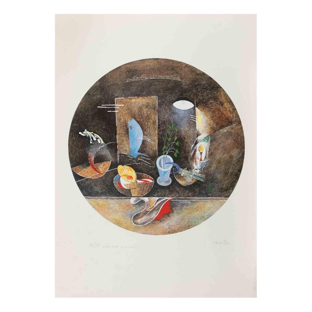 Mariangelo Zappitelli, Still Life, Lithograph, 1980s For Sale