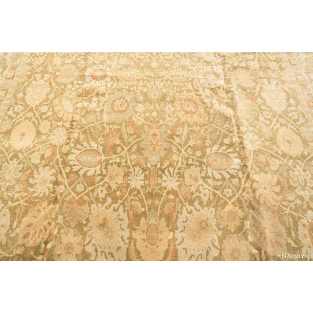 Turkish Large Modern Persian Tabriz Design Turkish Oriental Rug For Sale - Image 3 of 7