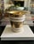 Hollywood Regency Vintage Brass Wastebasket With Mother-of-Pearl Inlay For Sale - Image 3 of 10