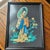 1950s Vintage Geisha Painted on Black Felt in Matching Frames 1950s - Set of 2 For Sale - Image 5 of 12