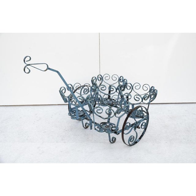 1960s Wrought Iron Planter Carriage, 1960s, Set of 2 For Sale - Image 5 of 9