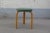Vintage Minimalist Model 60 Stool with Green Leatherette by Alvar Aalto for Artek For Sale - Image 11 of 11