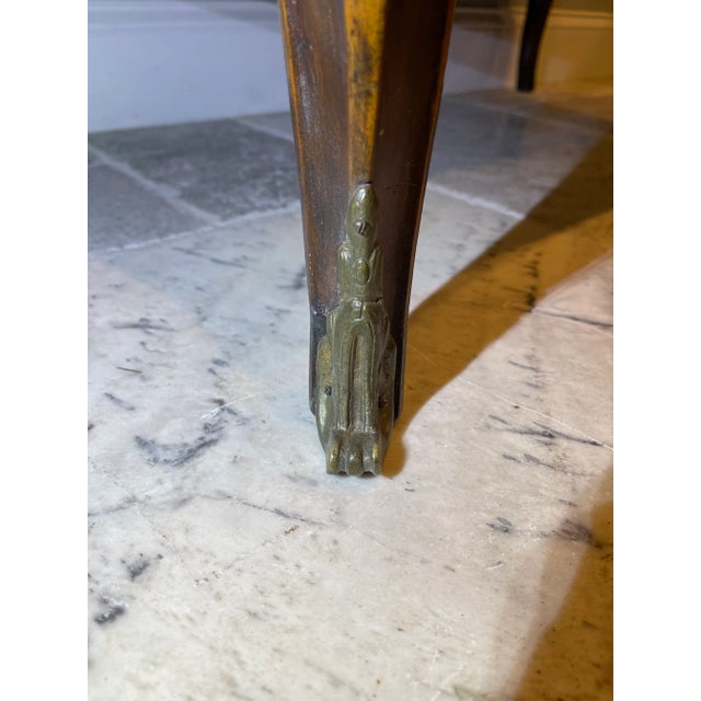 Brown Early 1900s French Louis XV Satinwood Inlaid Marble Top Tall Chest Wardrobe Dresser For Sale - Image 8 of 12