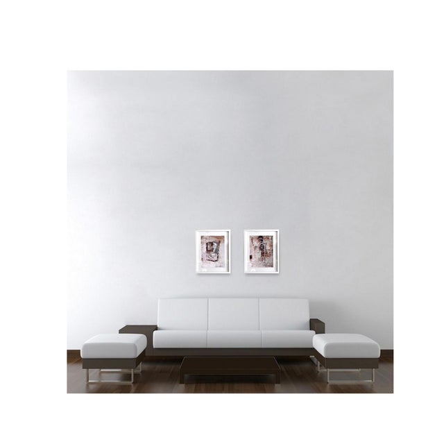 Fiesta. XVI White Framed Surreal Brown Painiting For Sale - Image 4 of 5