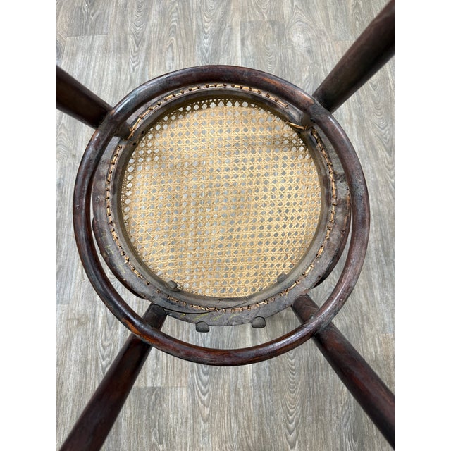 Antique Thonet Style Bentwood Caned Seat Dining Chairs - Set of 4 For Sale - Image 12 of 12