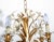 Metal Italian Hollywood Regency Gilt Tole Lily Four-Light Chandelier, 1960s For Sale - Image 7 of 13