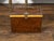 French 1890s Rustic Painted Tôle Box with Wood Grain Finish and Goldenrod Accent For Sale - Image 4 of 11