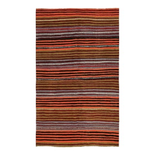 Mid 20th Century Vintage Turkish Striped Kilim Rug For Sale