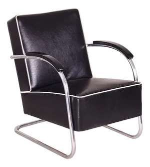 Bauhaus Armchair in Chrome and Leather from Mücke Melder, 1930s