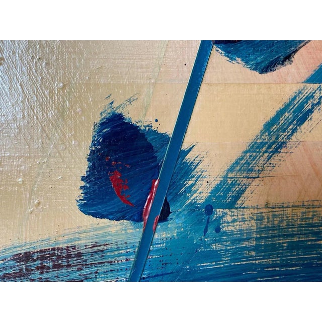 Yvan Moscatelli, Abstract Composition, Oil on Wood, 1994 For Sale - Image 7 of 11