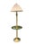 Vintage Stiffel Brass Lotus Style Floor Lamp With Glass Table Signed Stiffel. Solid brass floor lamp Plug in