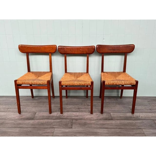 Vintage Beech Chairs with Caned Seat, 1950s, Set of 3 For Sale - Image 13 of 13