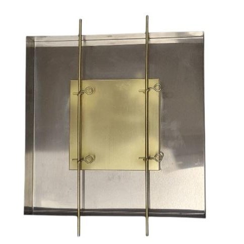 1980s Vintage Jere Set of Mixed Metals Media Chrome, Copper Geometric Modern Wall Art Sculptures- Set of 3 For Sale - Image 5 of 10