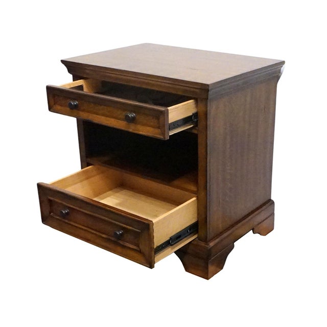 Aspenhome White Oak Contemporary Modern Spanish Revival 28" Two Drawer Nightstand 149-450 For Sale In Kansas City - Image 6 of 13