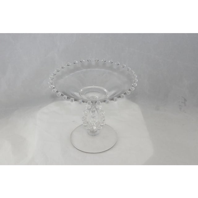 Vintage Imperial Glass Crystal Tri Footed Compote Serving Dish Candlewick Pattern This Imperial compote features the...