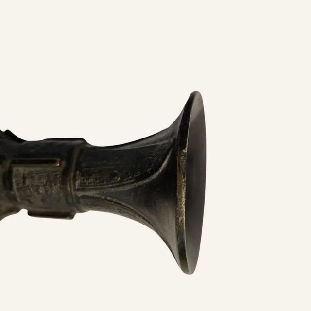 Bronze Chinese Gu Form Bronze Vases - a Pair For Sale - Image 8 of 9