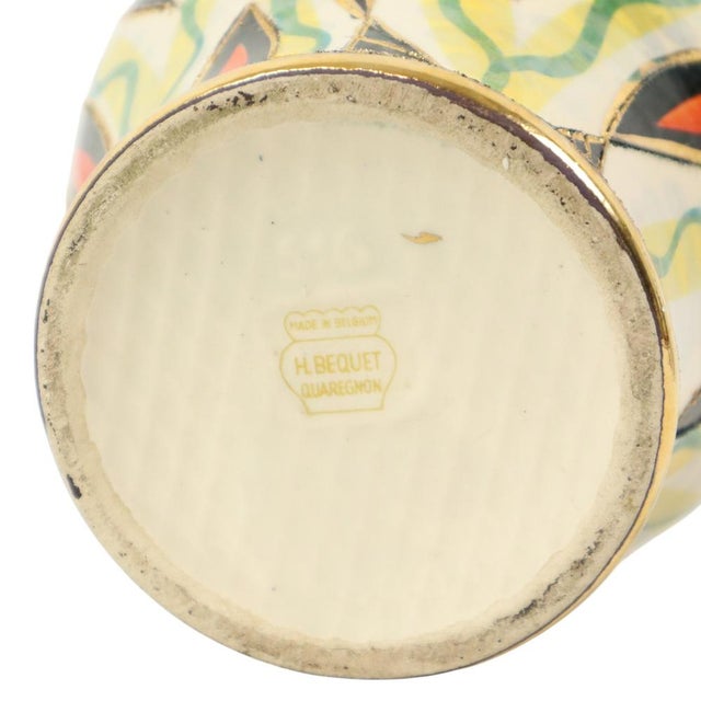 Ceramic Jupiter Lidded Vase by H. Bequet, 1950s For Sale - Image 7 of 14