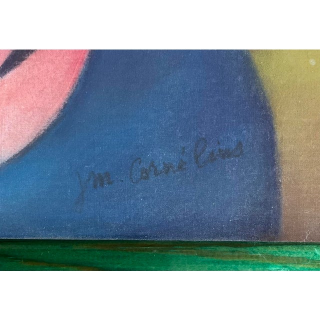 1970s Jeanne Marie Cornélius, Modernist Figurative, 1970s, Pastel and Fabric For Sale - Image 5 of 9