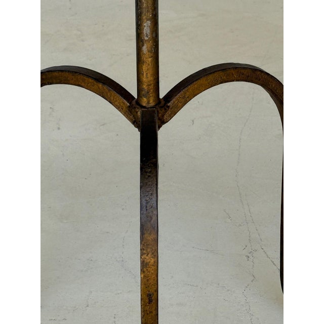 Small Spanish Iron Drinks Table on an Elevated Tripod Base For Sale - Image 4 of 12
